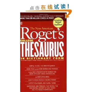 New American Roget's College Thesaurus in Dictionary Form (Revised &Updated)