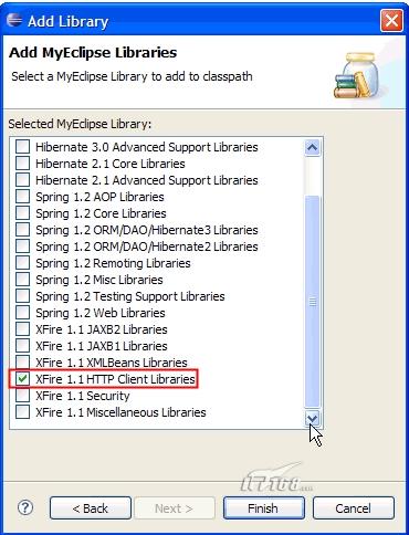 MyEclipse java+xfire webservice