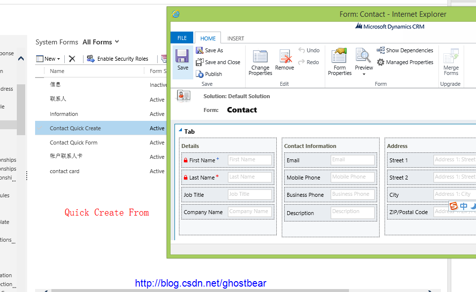 Dynamics CRM 2013 飨Form