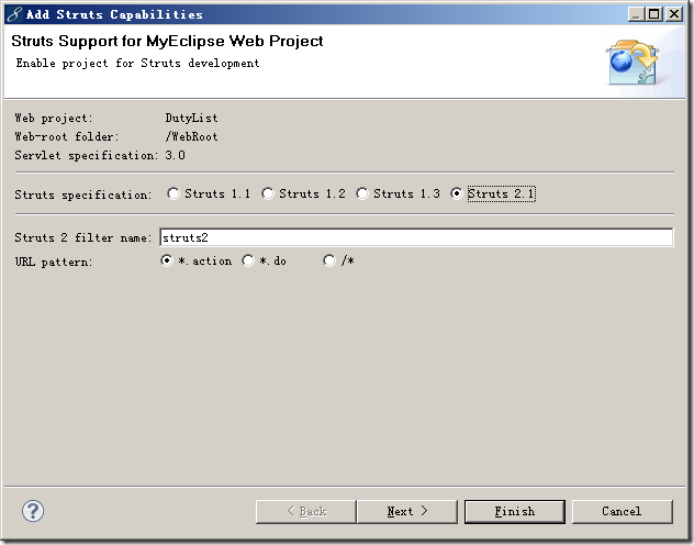 MyEclipse10ｨSSH Struts Spring Hibernateת