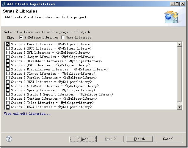 MyEclipse10ｨSSH Struts Spring Hibernateת