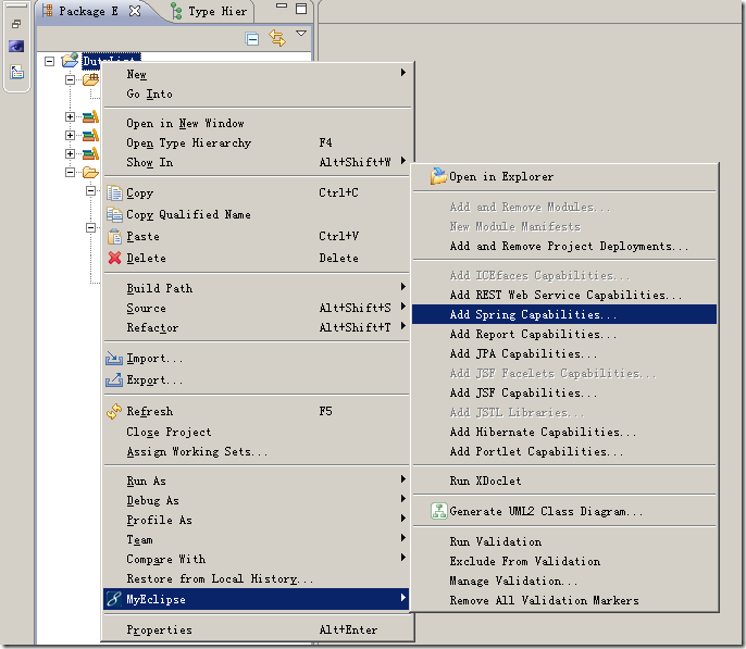 MyEclipse10ｨSSH Struts Spring Hibernateת