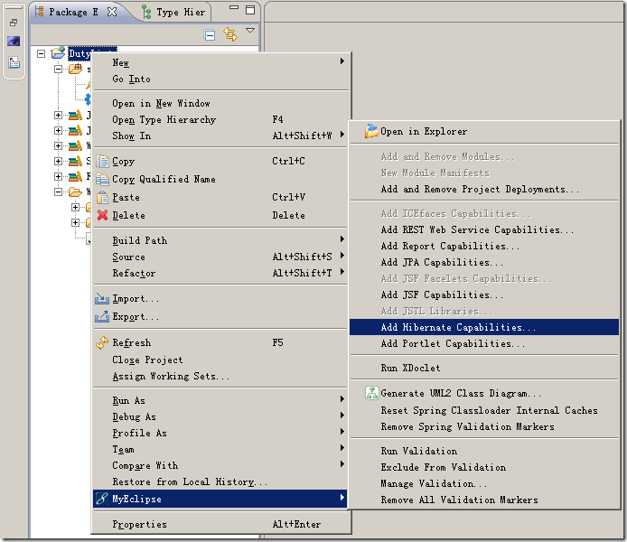 MyEclipse10ｨSSH Struts Spring Hibernateת