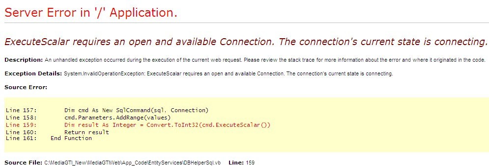 asp.net ݿ״̬The connection's current state is connecting.