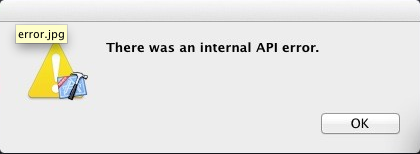 Xcode"There was an internal API error"쳣취