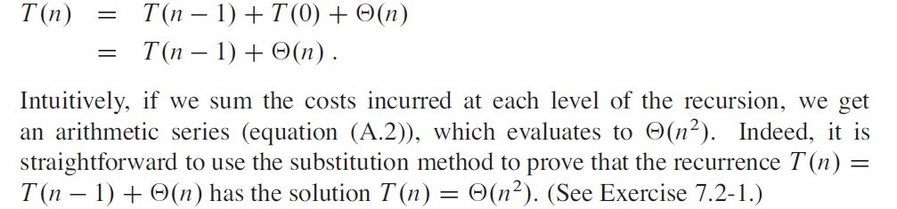 T(n)=T(n-1)+Theta(n)