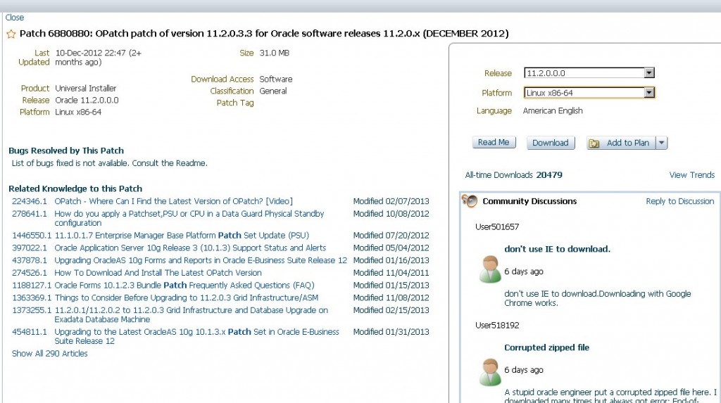 Oracle Database 11.2.0.3 11.2.0.3.5 Patch Set Update(PSU)