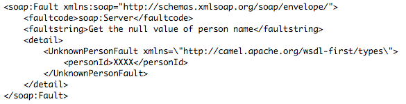 How to map the SOAP fault message with a custom exception