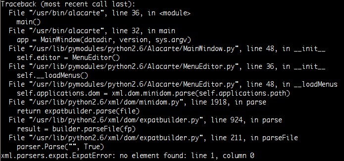 xml.parsers.expat.ExpatError: no element found: line һ, column 0