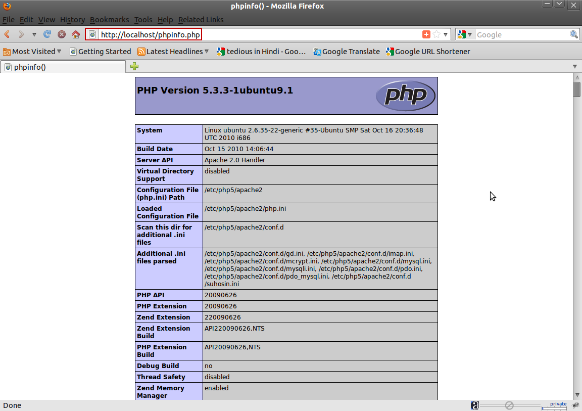 ubuntuϰװLAMP How-to Install LAMP Server[Apache, MySQL, Php]