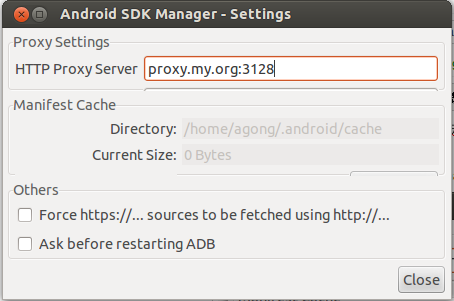 LinuxAndroid SDK Managerй