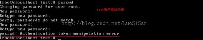 linuxͨû֣passwdAuthentication token manipulation error