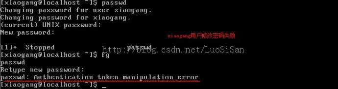 linuxͨû֣passwdAuthentication token manipulation error