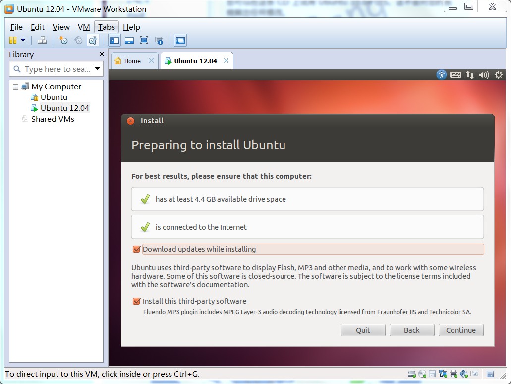 Win7, VM8 װUbuntu 12.04 (3)