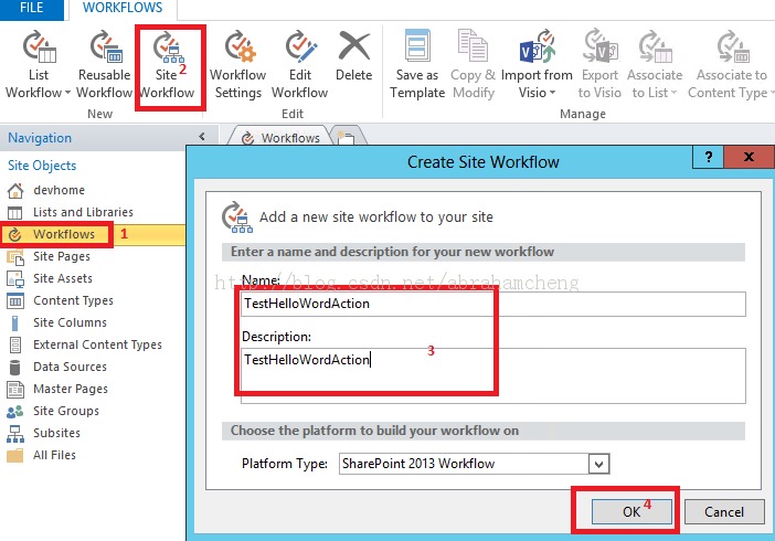 VS2012 SharePoint 2013 ʽworkflow action(activity)֮ HelloWorld