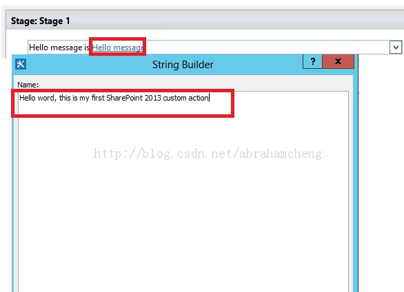 VS2012 SharePoint 2013 ʽworkflow action(activity)֮ HelloWorld