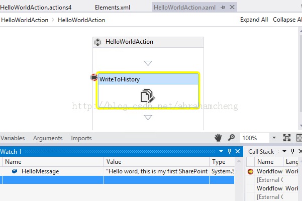 VS2012 SharePoint 2013 ʽworkflow action(activity)֮ HelloWorld