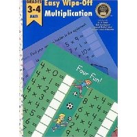  Easy Wipe-Off Multiplication: Grades 3-4 Math