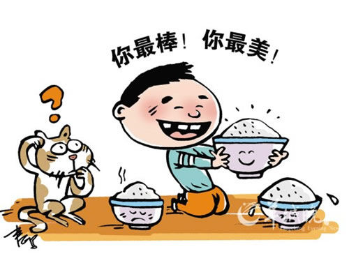 漫画：从“米饭实验”看人性教育