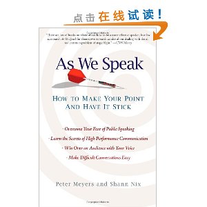 As We Speak: How to Make Your Point and Have It Stick