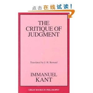 The Critique of Judgment