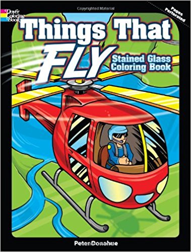 Things That Fly Stained Glass Coloring Book