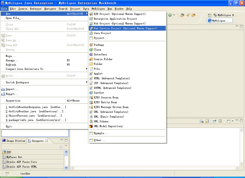 Myeclipse6.5ʹXFireWebServiceļ