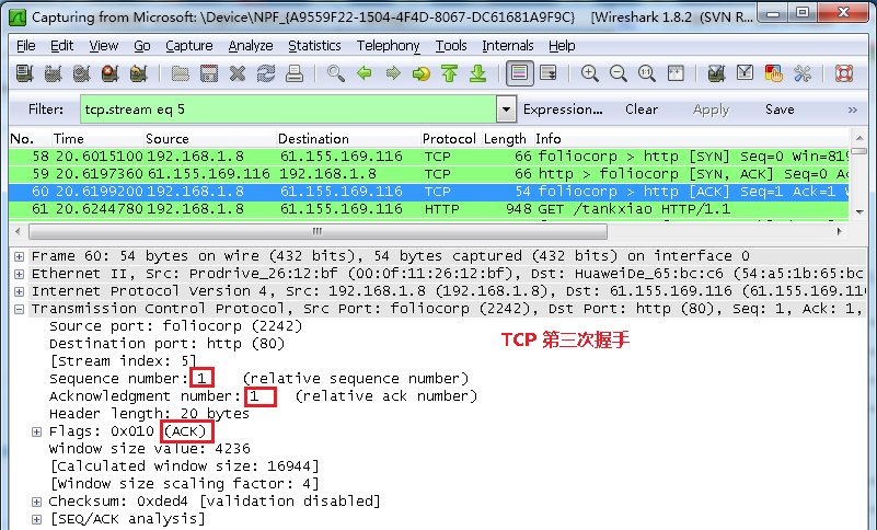 ת:WiresharkܺѧϰTCP