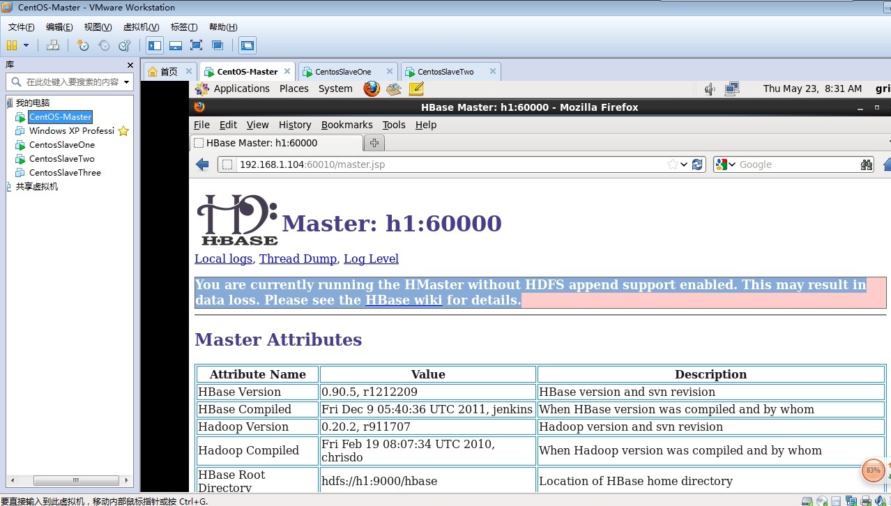 hbaseװ(hbase-0.90.5+hadoop0.20.2)