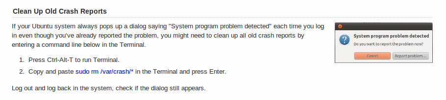 Ubuntu12.04/12.10һbug:system problem detected.λܽ