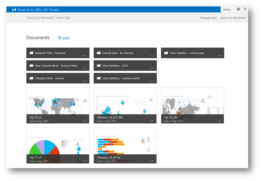 Power BI for Office 365 统观