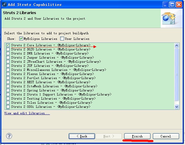 SSHMyEclipse 8.5ϸ  (Struts2.1+Spring3.0+Hibernate3.3)