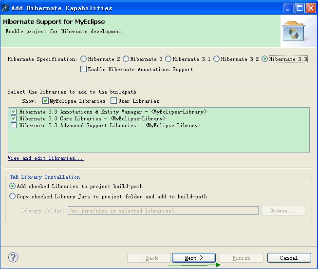 SSHMyEclipse 8.5ϸ  (Struts2.1+Spring3.0+Hibernate3.3)