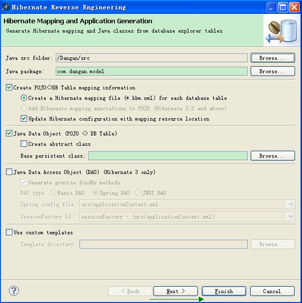 SSHMyEclipse 8.5ϸ  (Struts2.1+Spring3.0+Hibernate3.3)