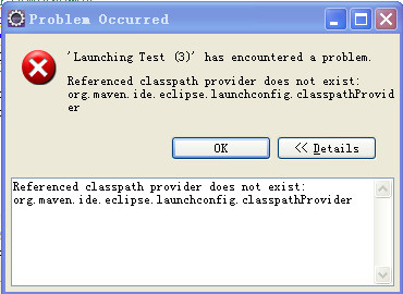 EclipseReferenced classpath provider does not exist: org.maven.ide.eclipse