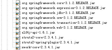 EclipseStruts2+Spring3+Hibernate3+Oracle11g