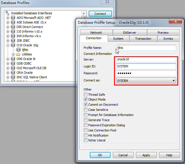 PB12.5 oracle11R1(win7 64λ)DB Provilesѡĸ