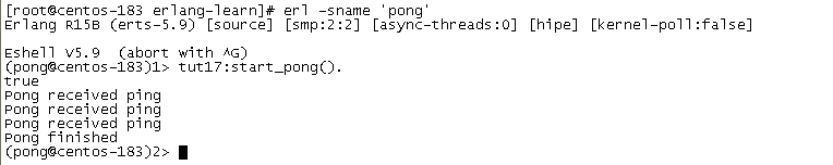 erlangֲʽţ1-ping pong