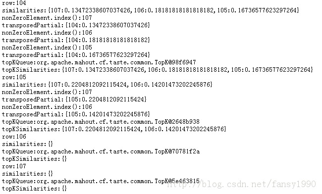 mahout㷨Դ֮Itembased Collaborative Filtering3RowSimilarityJob֤