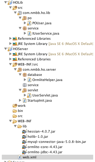 AndroidĿٿ̽Mysql + OrmLite + Hessian + Sqlite