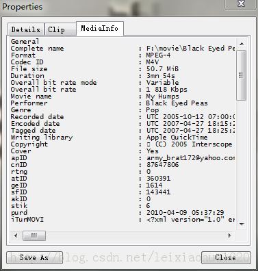 Media Player Classic - HC Դ 壺MediaInfoѡ CPPageFileMediaInfo