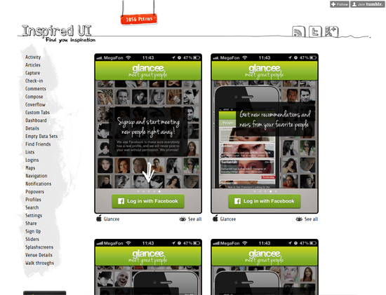 Mobile UI Design Patterns: ʮ+ Sites for Inspiration