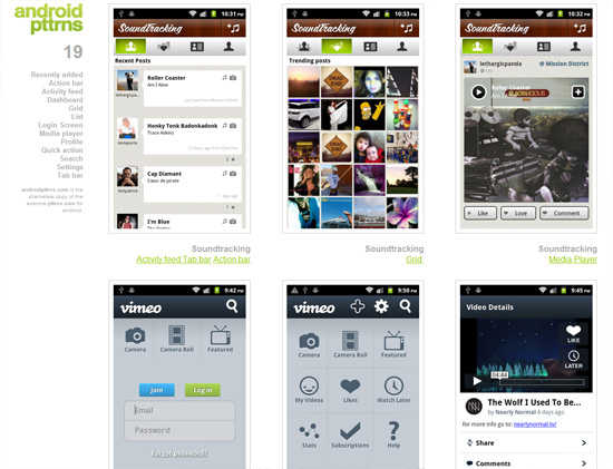 Mobile UI Design Patterns: ʮ+ Sites for Inspiration