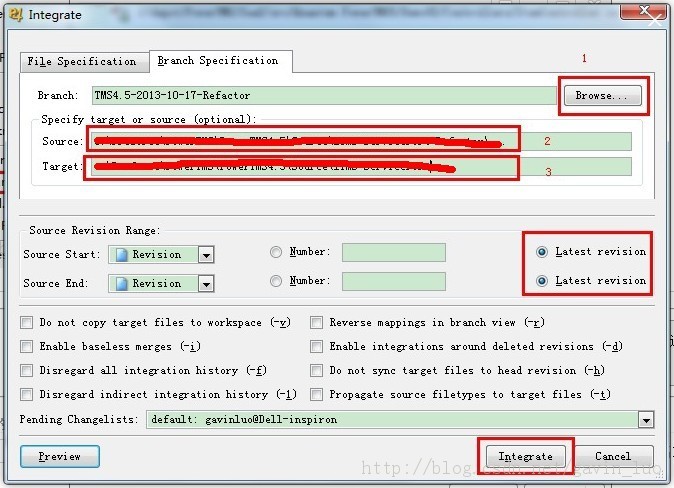 Perforce ֧汾 ϲ2005.2 汾 branch merge