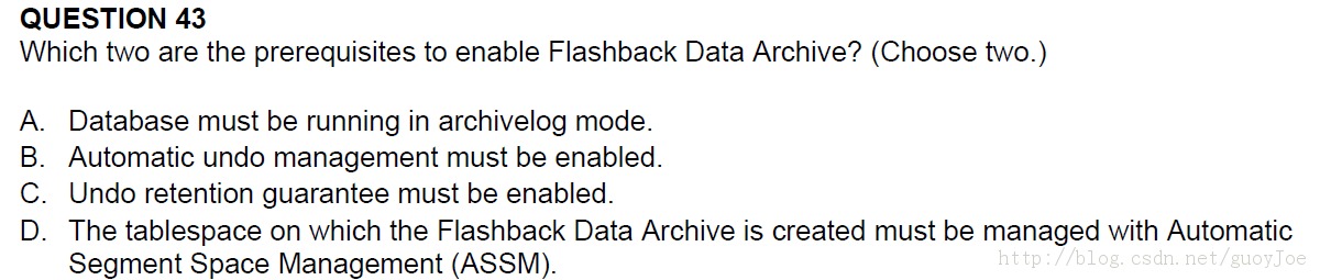 [ÿһ]  11gOCP 1z0-053 :2013-10-11  Flashback Data Archive.43