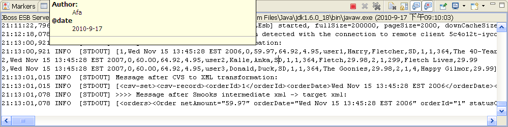 JBoss ESBѧϰ14ʮESBӦTransform CSV to XML